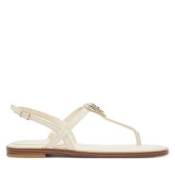 Sandały Guess. Sandały damskie Guess, z aplikacjami, bez obcasa, na płaskiej podeszwie, bez zapięcia. Za 269.99 zł.