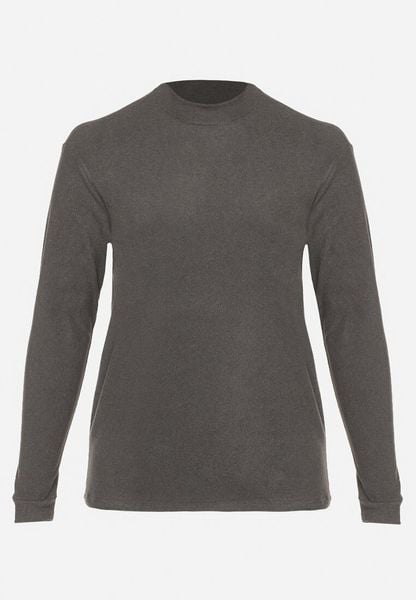 Szara Gładka Bluzka z Długim Rękawem i Stójką Rallina. Szare bluzki z długim rękawem męskie Born2be, l, z aplikacjami, z dzianiny, klasyczne, bez kołnierzyka. Za 59.99 zł.