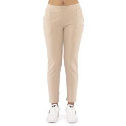 Bluza z bawełna z kieszenie na co dzień na siłownię. Brązowe bluzy damskie LEONE 1947 APPAREL, bez wzorów, z bawełny, bez kaptura. W wyprzedaży za 112.15 zł.