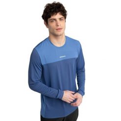 Męska koszulka rowerowa MTB z długim rękawem Kolarstwo Siroko MTB Endo Blue. Niebieskie bluzy męskie SIROKO, na lato, m, bez wzorów, z materiału, bez kołnierzyka, bez ramiączek, rowerowe. Za 148.00 zł.