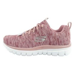 Buty Skechers Graceful Twisted Fortune 12614/MVE różowe. Czerwone obuwie sportowe damskie bez wzorów, z materiału. Za 379.96 zł.