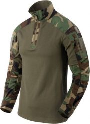 Helikon - Bluza MCDU Combat - Woodland / Olive. Zielone bluzy męskie HELIKON-TEX, m, bez wzorów, bez kaptura. Za 239.83 zł.