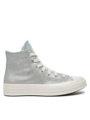 Converse Trampki Chuck 70 Suede Shimmer A08224C Szary. Szare trampki i tenisówki damskie Converse, bez wzorów, ze skóry, bez zapięcia. Za 309.99 zł.