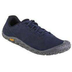 Buty do biegania męskie, Merrell Vapor Glove 6. Niebieskie buty sportowe męskie Merrell, z gumy, bez zapięcia, do biegania. Za 529.99 zł.