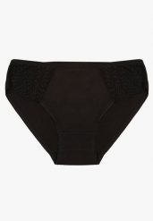 Czarne Bawełniane Majtki Figi o Klasycznym Fasonie Venalice. Czarne figi damskie Renee, l, z aplikacjami, z bawełny. Za 9.99 zł.