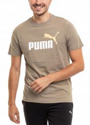 Koszulka męska Puma Ess 2 Color No.1 Logo. Brązowe koszulki sportowe męskie Puma, m, bez wzorów, z bawełny, bez kołnierzyka, bez ramiączek. Za 79.99 zł.