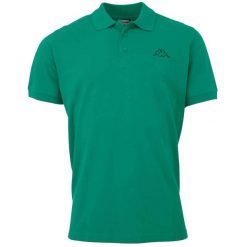 Koszulka treningowa męska Kappa PELEOT. Zielone koszulki polo męskie Kappa, m, bez wzorów, z bawełny, eleganckie, bez ramiączek. Za 122.33 zł.