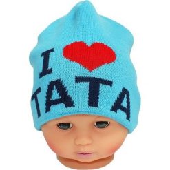 Czapka niemowlęca z napisem tata CZ 160C niebieska. Czapki dla dzieci marki Proman. Za 30.75 zł.