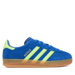 Sneakersy adidas. Niebieskie trampki i tenisówki chłopięce Adidas, bez wzorów, bez zapięcia. Za 299.99 zł.