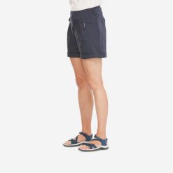 Spodenki turystyczne damskie Quechua NH500 Regular. Niebieskie szorty sportowe damskie QUECHUA, l, bez wzorów, z materiału, sportowe, trekkingowe. Za 79.99 zł.