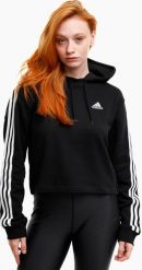 Adidas Bluza damska adidas Essentials 3-Stripes French Terry Crop Hoodie IC8767 XS. Bluzy damskie Adidas, xs, bez wzorów, bez kaptura. Za 198.86 zł.