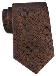 Brązowy Krawat z Kwiatowymi Akcentami - Alties. Brązowe krawaty i muchy Alties, bez wzorów, z tkaniny, eleganckie. Za 55.00 zł.