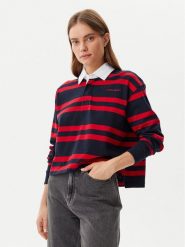 Guess Jeans Bluzka W5RP50 KCPS1 Kolorowy Regular Fit. Bluzki damskie Guess Jeans, xxl, z aplikacjami, z bawełny, bez kołnierzyka, bez ramiączek. Za 159.99 zł.