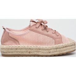 Answear - Espadryle Lisa. Czerwone espadryle damskie ANSWEAR, bez wzorów, z materiału, bez obcasa, na platformie, bez zapięcia. W wyprzedaży za 69.90 zł.