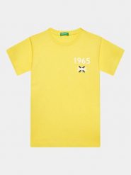 United Colors Of Benetton T-Shirt 3I1XG109J Żółty Regular Fit. Żółte t-shirty dla chłopców United Colors Of Benetton, bez wzorów, z bawełny, bez ramiączek. Za 49.99 zł.