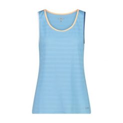 Damski tank top CMP. Niebieskie koszulki sportowe damskie CMP, bez wzorów, bez kołnierzyka, bez ramiączek. Za 192.00 zł.