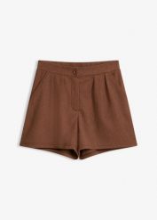 Szorty chino. Brązowe szorty damskie bonprix, bez wzorów, eleganckie. Za 54.99 zł.