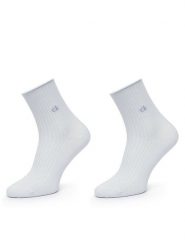 Calvin Klein Skarpety długie 701229681 Niebieski jasny. Niebieskie skarpety damskie Calvin Klein, bez wzorów, z bawełny. Za 64.99 zł.