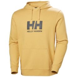 Bluza z kapturem Helly Hansen Logo. Brązowe bluzy męskie Helly Hansen, na lato, m, bez wzorów, z bawełny, z kapturem. Za 355.00 zł.