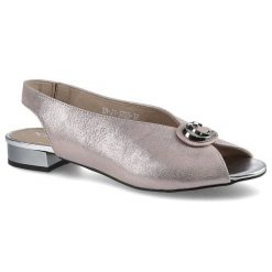 Różowe Sandały Damskie Karino Modne Buty Letnie. Czerwone klapki damskie Karino, z aplikacjami, ze skóry, bez obcasa, na obcasie, bez zapięcia. Za 219.00 zł.