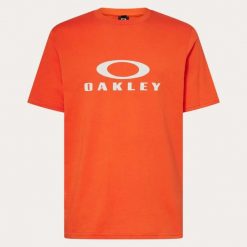 Koszulka męska Oakley O BARK 2.0 Pomarańczowa Rozmiar XL. Brązowe koszulki sportowe męskie Oakley, m, bez wzorów, z bawełny, bez kołnierzyka, bez ramiączek, na fitness i siłownię. Za 98.20 zł.