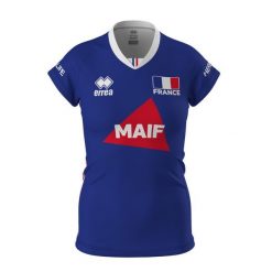 Oficjalna koszulka domowa reprezentacji Francji dla kobiet France 2023. Niebieskie t-shirty damskie ERREA, l, bez wzorów, z materiału, klasyczne, bez kołnierzyka. Za 286.00 zł.