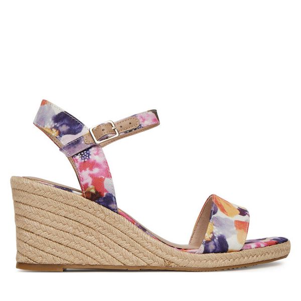 Espadryle Tamaris. Brązowe sandały damskie Tamaris, bez wzorów, bez obcasa, bez zapięcia. Za 149.99 zł.