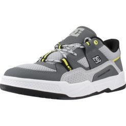 Buty DC CONSTRUCT Szary. Szare trampki męskie DC Shoes, bez wzorów, ze skóry, bez zapięcia. Za 254.99 zł.