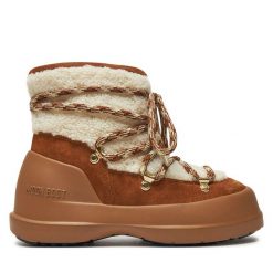 Śniegowce Moon Boot. Brązowe śniegowce i trapery damskie Moon Boot. Za 1,349.00 zł.