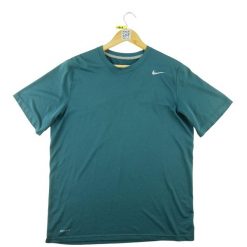 Second life - T-shirt męski Nike Dri-Fit krótkie rękawy - Stan dobry. Niebieskie t-shirty męskie Nike, l, bez wzorów, z materiału, sportowe, bez kołnierzyka. Za 42.56 zł.