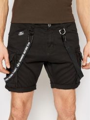 Alpha Industries Szorty materiałowe Utility 116213 Czarny Regular Fit. Czarne szorty męskie Alpha Industries, m, bez wzorów, z bawełny. Za 339.99 zł.