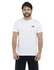 Męska koszulka z krótkim rękawem Leone 1947 Apparel. Białe koszulki sportowe męskie LEONE 1947 APPAREL, l, bez wzorów, z bawełny, bez kołnierzyka, bez ramiączek, na fitness i siłownię. Za 63.11 zł.