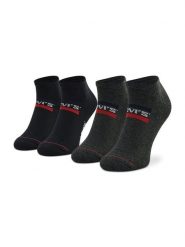 Levi's® Skarpety krótkie 701219507 Czarny. Czarne skarpety damskie bez wzorów, z materiału. Za 39.99 zł.