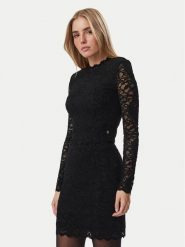 Guess Bluzka W6BP30 K6382 Czarny Regular Fit. Czarne bluzki damskie Guess, m, z aplikacjami, z syntetyku, bez kołnierzyka, bez ramiączek. Za 292.99 zł.
