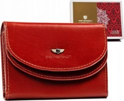 Peterson Klasyczny, Skórzany Portfel Damski Na Zatrzask. Portfele damskie Peterson, bez wzorów. Za 220.27 zł.