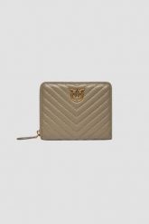 PINKO Beżowy portfel Taylor Zip Around. Brązowe portfele damskie Pinko, bez wzorów. W wyprzedaży za 739.99 zł.