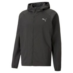 Kurtka do biegania męska PUMA Run Favourite Woven Hooded. Czarne kurtki męskie Puma, m, bez wzorów, z materiału, eleganckie, bez kaptura. Za 179.99 zł.