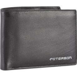 Duży Portfel Męski PETERSON - 347/W-04-01-01 Czarny. Czarne portfele męskie Peterson, ze skóry. W wyprzedaży za 129.00 zł.