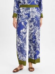 Emily van den Bergh Spodnie typu culottes Kobiety wiskoza niebieski|zielony, 40. Niebieskie spodnie materiałowe damskie Emily van den Bergh, bez wzorów, z tkaniny. Za 599.95 zł.