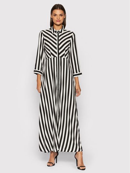 YAS Sukienka koszulowa Savanna 26022663 Biały Regular Fit. Białe sukienki damskie YAS, xs, bez wzorów, z wiskozy, bez kołnierzyka, bez ramiączek, koszulowe. Za 169.99 zł.