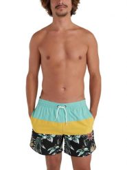 Szorty Męskie O'Neill Mix & Match Cali Block 15''. Czarne krótkie spodenki sportowe męskie O'Neill, m, bez wzorów, z materiału, do pływania. Za 203.95 zł.