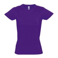 Koszulka Imperial Dla Kobiet. Fioletowe koszulki sportowe damskie SOL'S, s, bez wzorów, sportowe, bez kołnierzyka. Za 38.99 zł.