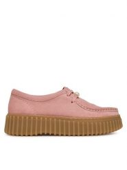 Clarks Półbuty Torhill Bee 26184585 Różowy. Czerwone półbuty damskie Clarks, bez wzorów, ze skóry, bez obcasa, na płaskiej podeszwie, bez zapięcia. Za 429.99 zł.