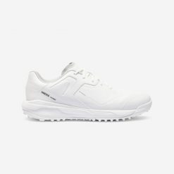 Buty do golfa męskie Inesis MW500 wodoodporne. Białe buty sportowe męskie INESIS, z kauczuku, bez zapięcia, na golfa. Za 279.99 zł.