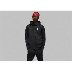 Bluza sportowa męska Nike Air Jordan Zion. Czarne bluzy męskie Nike, l, bez wzorów, z bawełny, z kapturem. Za 766.00 zł.