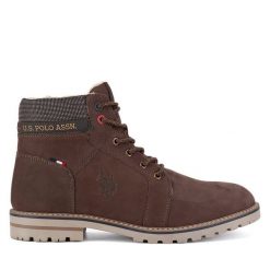 Trapery U.S. Polo Assn. Brązowe śniegowce i trapery męskie U.S. Polo Assn., bez zapięcia. Za 379.99 zł.