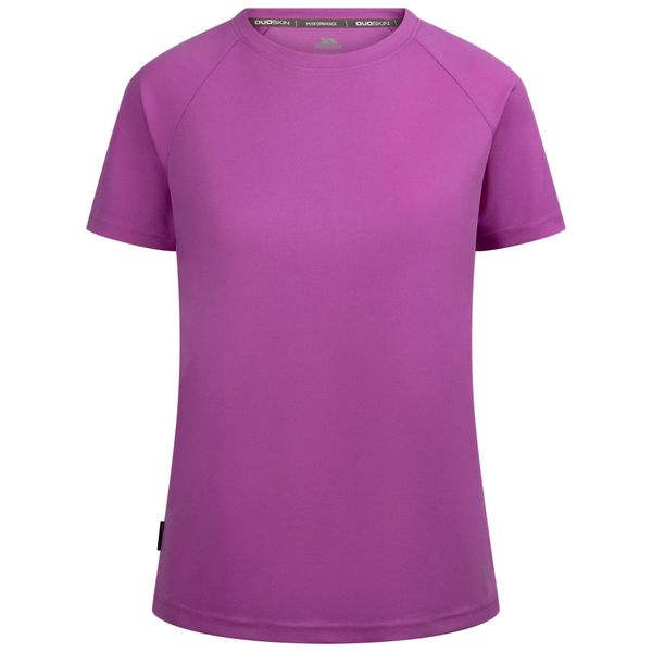 T-shirt damski Claudette. Czarne koszulki sportowe damskie Trespass, m, bez wzorów, z materiału, klasyczne, bez kołnierzyka. Za 58.99 zł.