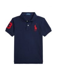 Polo Ralph Lauren Polo 322703635100 Granatowy Regular Fit. Niebieskie t-shirty dla chłopców Polo Ralph Lauren, bez wzorów, z bawełny, bez ramiączek. Za 279.99 zł.
