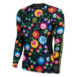 Koszulka Sportowa Rashguard damski MMA EXTREME HOBBY FOLK 2. Czarne koszulki sportowe damskie EXTREME HOBBY, l, bez wzorów, z bawełny, bez kołnierzyka, bez ramiączek, do biegania. Za 209.00 zł.