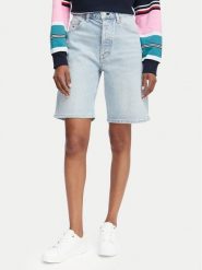 Tommy Jeans Bermudy DW0DW23123 Niebieski jasny Regular Fit. Niebieskie szorty damskie Tommy Jeans, bez wzorów, z jeansu. Za 209.99 zł.